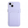 Coque Silicone avec Porte carte iPhone 13 - Violet