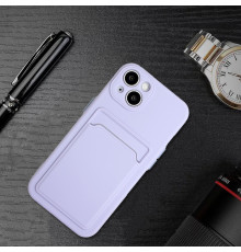 Coque Silicone avec Porte carte iPhone 13 - Violet