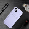Coque Silicone avec Porte carte iPhone 13 Mini - Violet