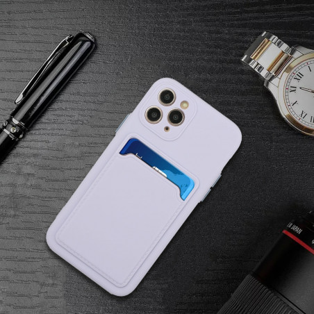 Coque Silicone avec Porte carte iPhone 11 Pro Max - Violet