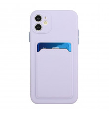 Coque Silicone avec Porte carte iPhone 11 - Violet