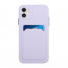 Coque Silicone avec Porte carte iPhone 11 - Violet