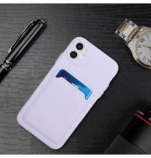 Coque Silicone avec Porte carte iPhone 11 - Violet