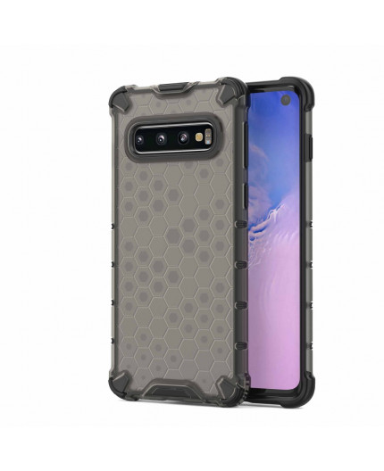 Coque Antichoc Modèle Nid d'Abeille Samsung Galaxy S10 (G973F) - Gris Anthracite