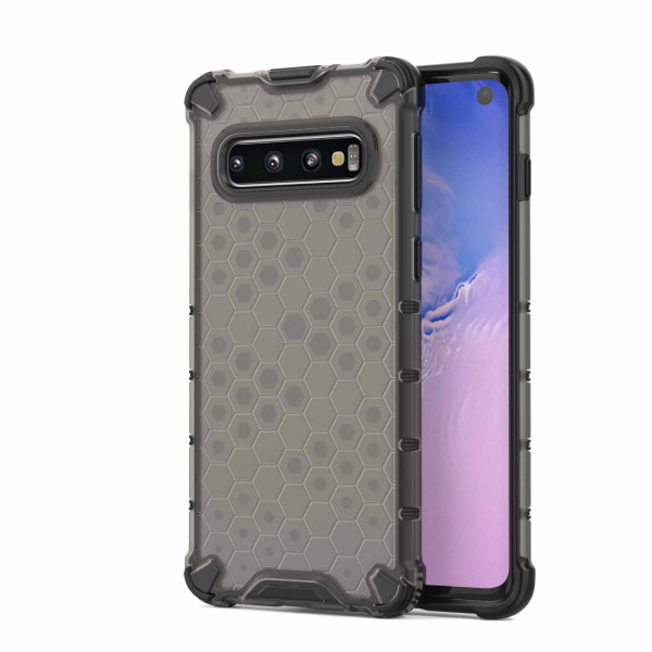 Coque Antichoc Modèle Nid d'Abeille Samsung Galaxy S10 (G973F) - Gris Anthracite