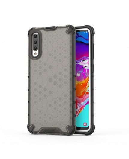 Coque Antichoc Modèle Nid d'Abeille Samsung Galaxy A70 (A705F) - Gris Anthracite
