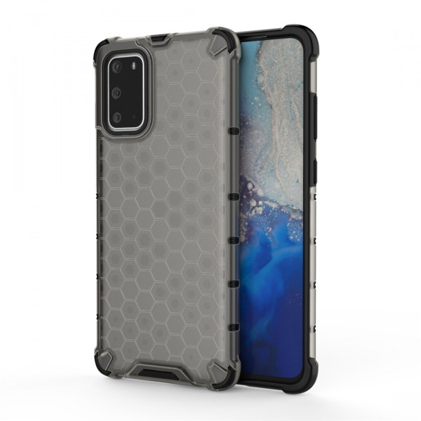 Coque Antichoc Modèle Nid d'Abeille Samsung Galaxy S20 Plus (G985F) - Gris Anthracite