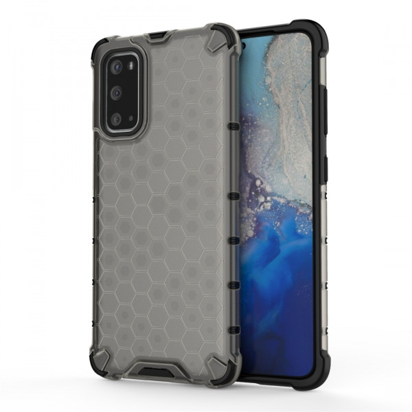 Coque Antichoc Modèle Nid d'Abeille Samsung Galaxy S20 (G980F) - Gris Anthracite