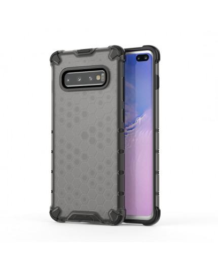 Coque Antichoc Modèle Nid d'Abeille Samsung Galaxy S10 Plus (G975F) - Gris Anthracite