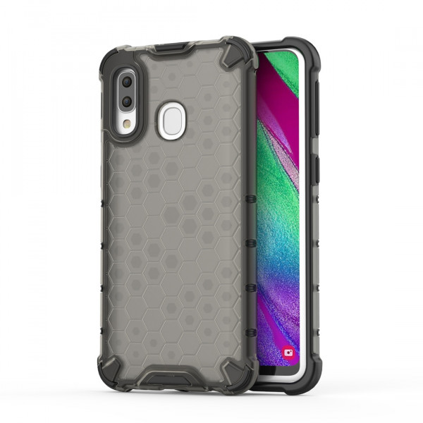 Coque Antichoc Modèle Nid d'Abeille Samsung Galaxy A40 (A405F) - Gris Anthracite