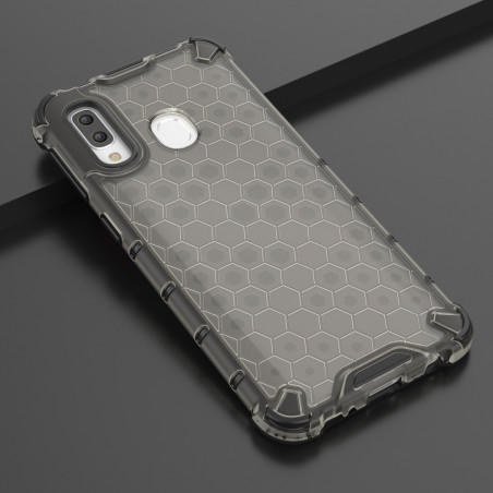 Coque Antichoc Modèle Nid d'Abeille Samsung Galaxy A40 (A405F) - Gris Anthracite