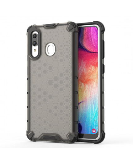 Coque Antichoc Modèle Nid d'Abeille Samsung Galaxy A20 (A205F)/A30 (A305F) - Gris Anthracite