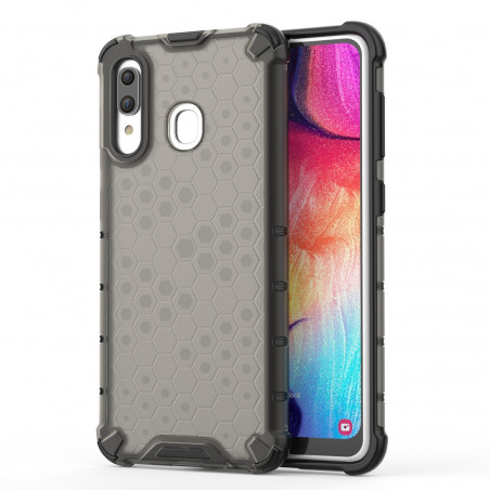 Coque Antichoc Modèle Nid d'Abeille Samsung Galaxy A20 (A205F)/A30 (A305F) - Gris Anthracite