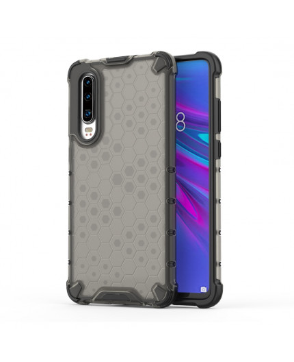 Coque Antichoc Modèle Nid d'Abeille Huawei P30 - Gris Anthracite