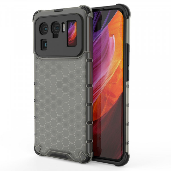Coque Antichoc Modèle Nid d'Abeille Xiaomi Mi 11 Ultra - Gris Anthracite