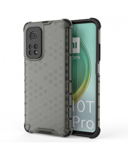 Coque Antichoc Modèle Nid d'Abeille Xiaomi Mi 10T et Mi 10T Pro - Gris Anthracite