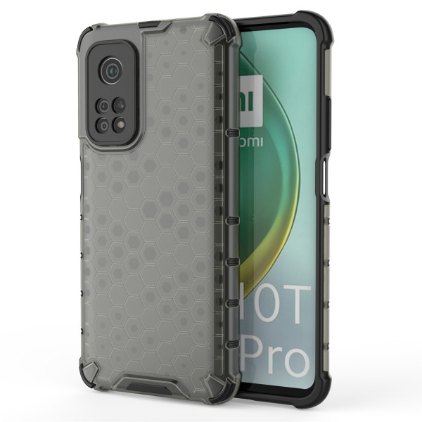 Coque Antichoc Modèle Nid d'Abeille Xiaomi Mi 10T et Mi 10T Pro - Gris Anthracite