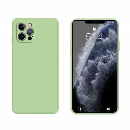 Coque Sillicone avec Protection optique iPhone 12 Pro Max - Vert Matcha