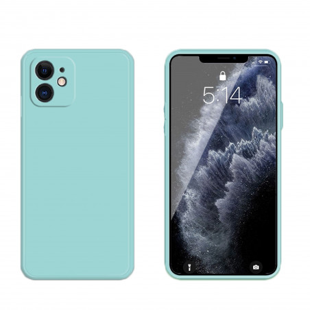 Coque Silicone avec Protection optique iPhone 11 - Bleu Méditerranée