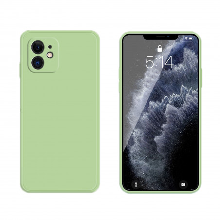 Coque Silicone avec Protection optique iPhone 11 - Vert Matcha