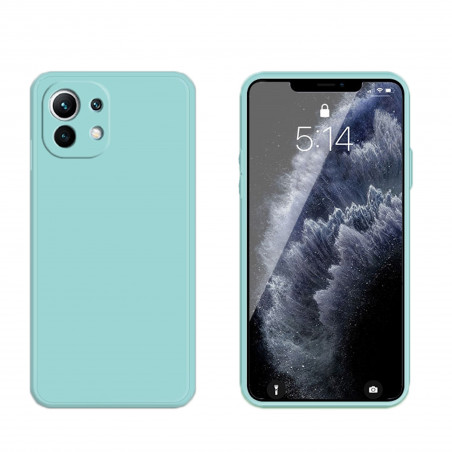 Coque Silicone avec Protection optique Xiaomi Mi 11 - Bleu Méditerranée