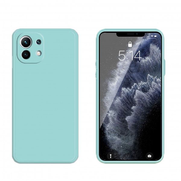 Coque Silicone avec Protection optique Xiaomi Mi 11 - Bleu Méditerranée