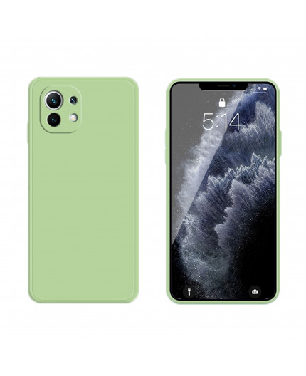 Coque Silicone avec Protection optique Xiaomi Mi 11 - Vert Matcha