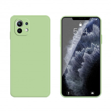 Coque Silicone avec Protection optique Xiaomi Mi 11 - Vert Matcha