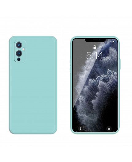 Coque Silicone avec Protection optique OnePlus 9 - Bleu Méditerranée