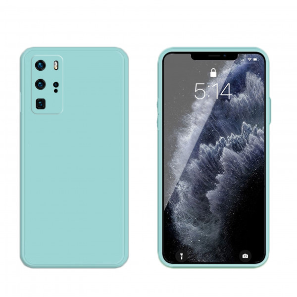 Coque Silicone avec Protection optique Huawei P40 Pro - Bleu Méditerranée