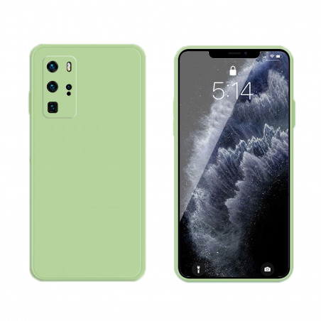 Coque Silicone avec Protection optique Huawei P40 Pro - Vert Matcha