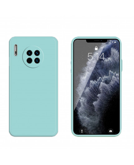 Coque Silicone avec Protection optique Huawei Mate 30 - Bleu Méditerranée
