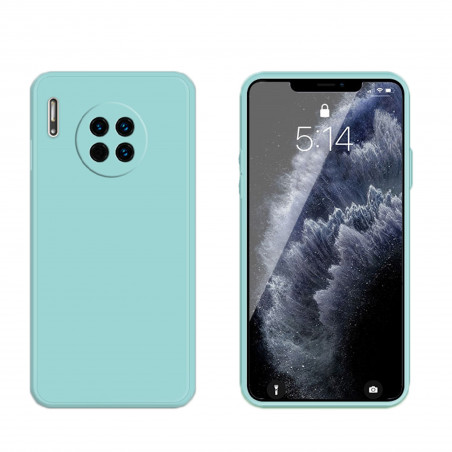 Coque Silicone avec Protection optique Huawei Mate 30 - Bleu Méditerranée