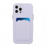 Coque Silicone avec Porte carte iPhone 12 Pro - Violet