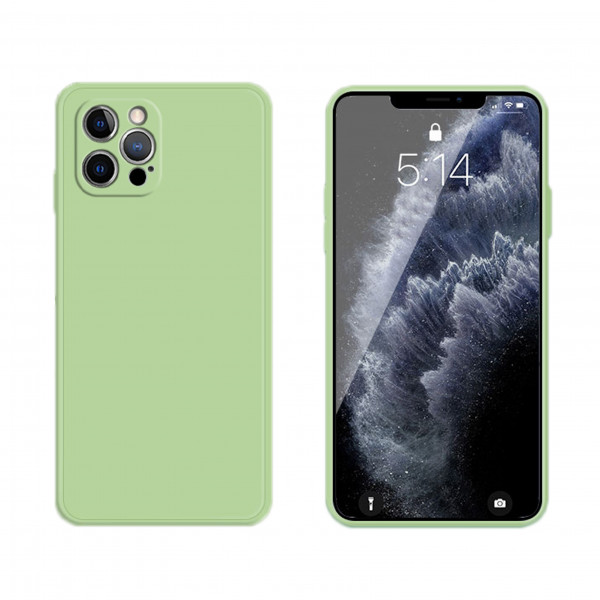 Coque Silicone avec Protection optique iPhone 12 Pro - Vert Matcha