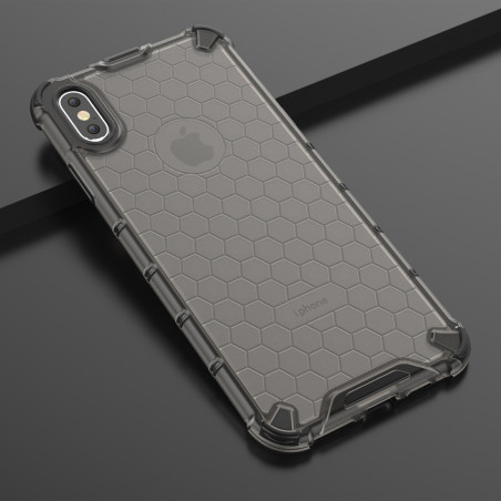 Coque Antichoc Modèle Nid d'Abeille iPhone XS Max - Gris Anthracite