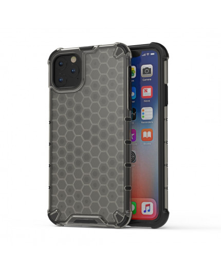 Coque Antichoc Modèle Nid d'Abeille iPhone 11 Pro - Gris Anthracite