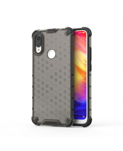 Coque Antichoc Modèle Nid d'Abeille Xiaomi Redmi Note 7/Note 7 Pro - Gris Anthracite