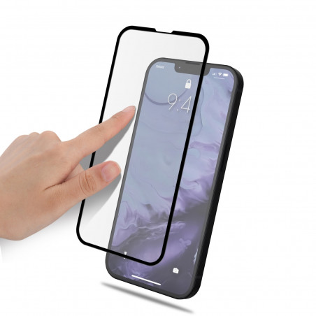 Film en Verre Trempé Intégral iPhone 13 Mini - Contour Noir