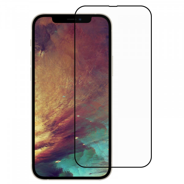 Film en Verre Trempé Intégral iPhone 13 Pro Max et 14 Plus - Contour Noir