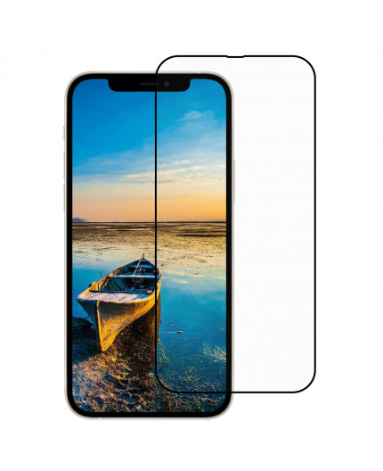 Film en Verre Trempé Intégral iPhone 13,13 Pro,14 et16e - Contour Noir