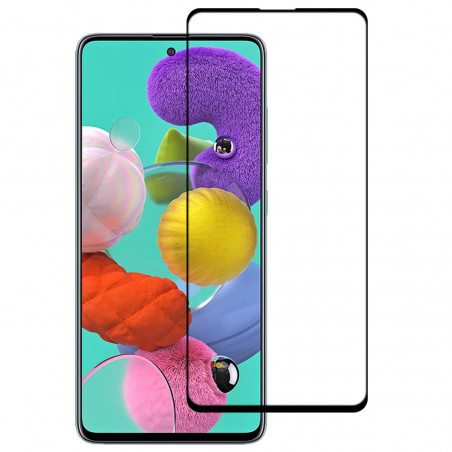 Film en Verre Trempé Intégral Samsung Galaxy A51 (A515F) - Contour Noir