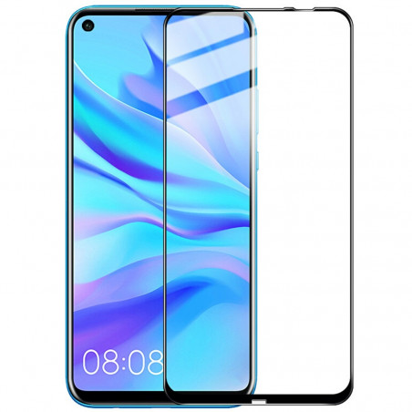 Film en Verre Trempé Intégral Huawei P20 Lite et Nova 3e - Contour Noir