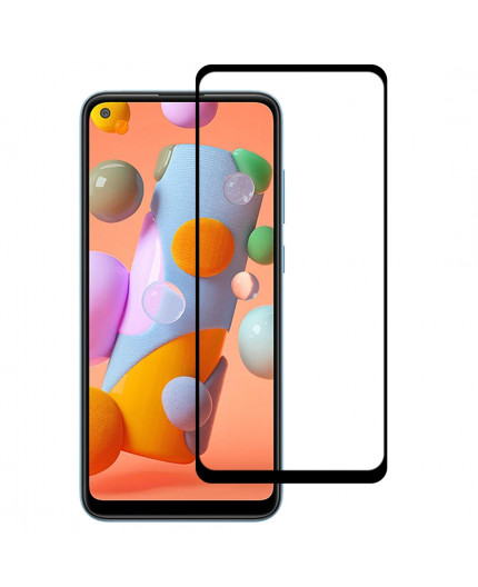 Film en Verre Trempé Intégral Samsung Galaxy A11 (A115F) et A12 (A127F) - Contour Noir
