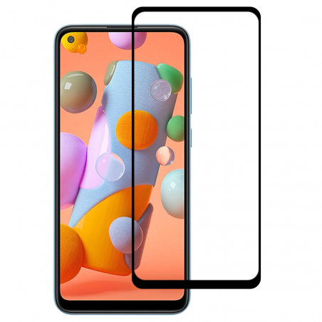 Film en Verre Trempé Intégral Samsung Galaxy A11 (A115F) et A12 (A127F) - Contour Noir