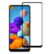 Film en Verre Trempé Intégral Samsung Galaxy A21s (A217F) - Contour Noir