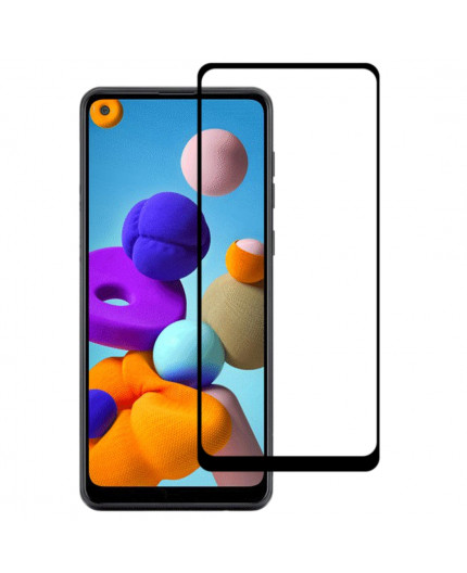 Film en Verre Trempé Intégral Samsung Galaxy A21s (A217F) - Contour Noir