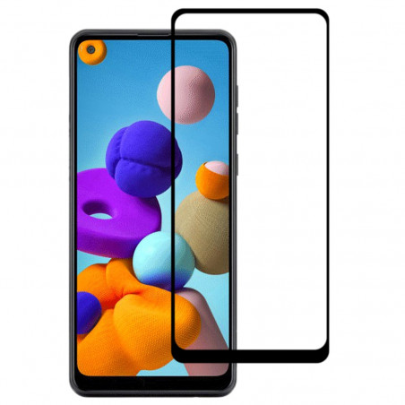 Film en Verre Trempé Intégral Samsung Galaxy A21s (A217F) - Contour Noir