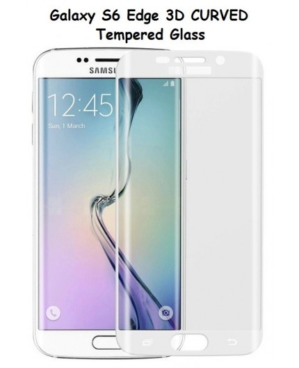 Film de Protection 3D en Verre Trempé pour Samsung Galaxy S6 Edge (G925F) - Blanc