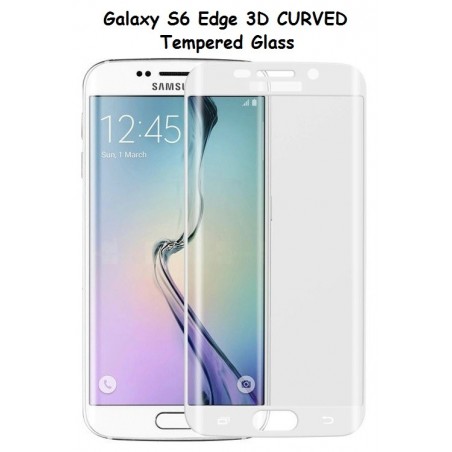 Film de Protection 3D en Verre Trempé pour Samsung Galaxy S6 Edge (G925F) - Blanc